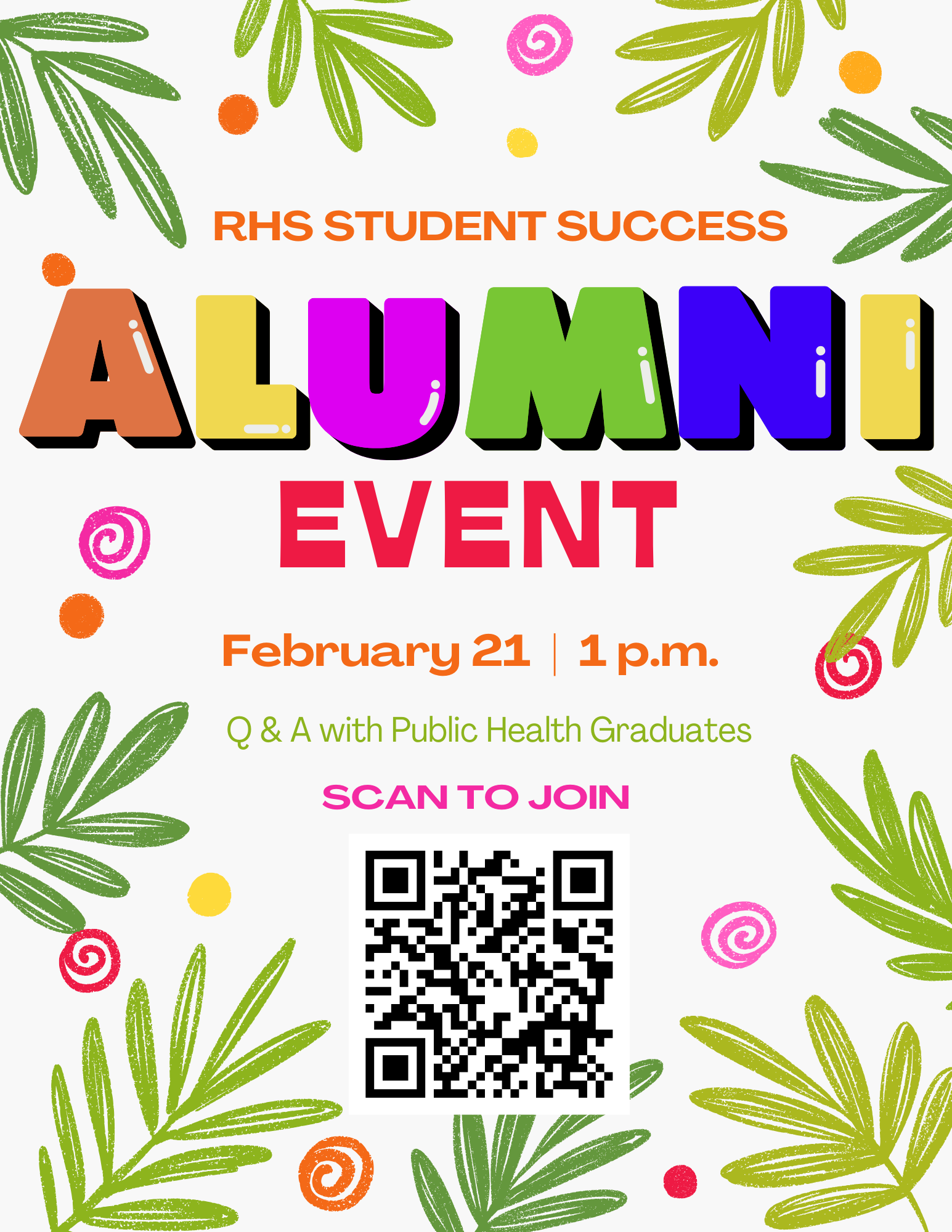 Alumni event flier