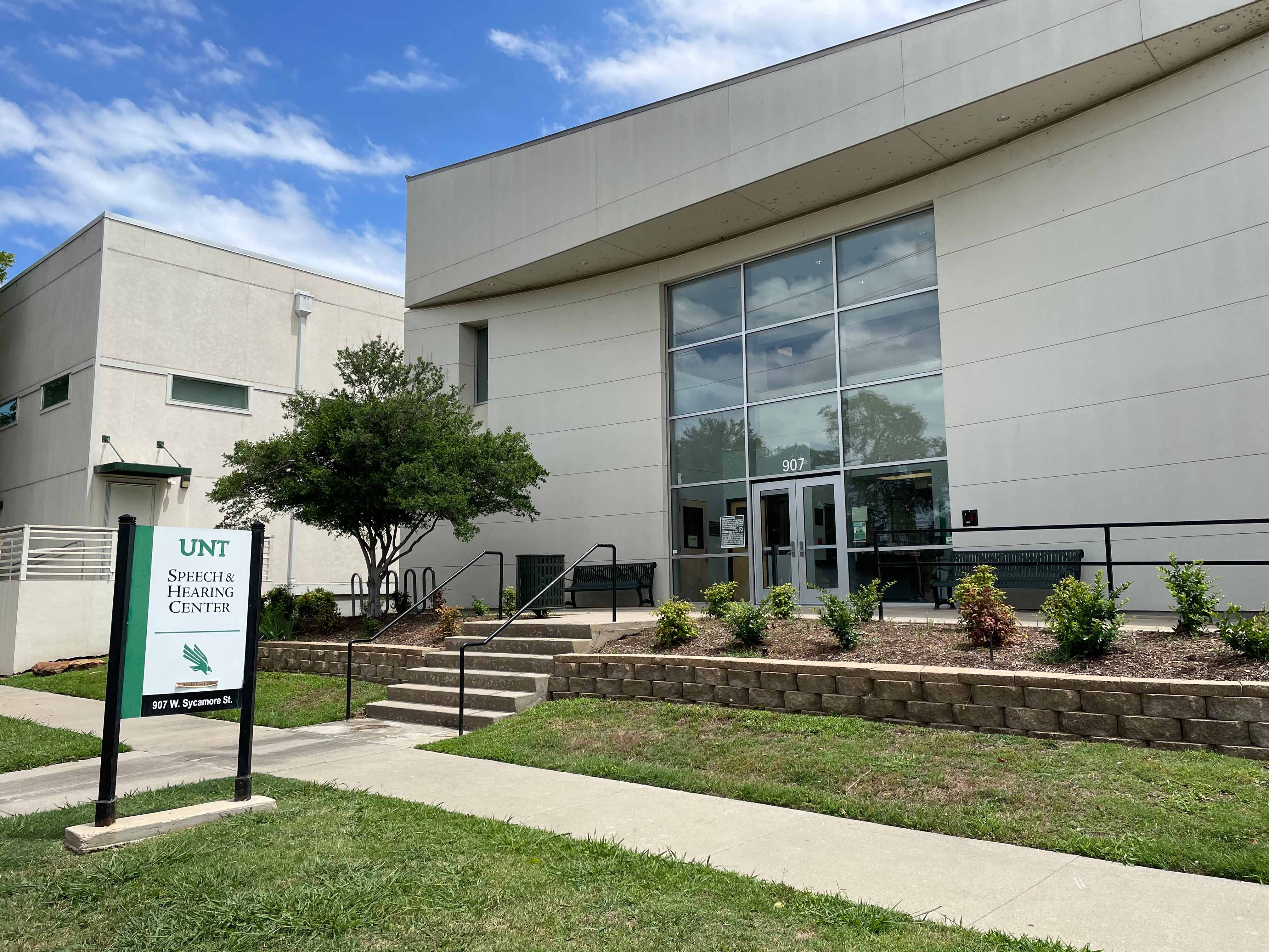 UNT Speech and Hearing Center front entrance