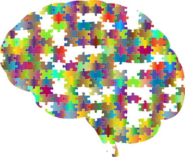 brain made up of puzzle pieces