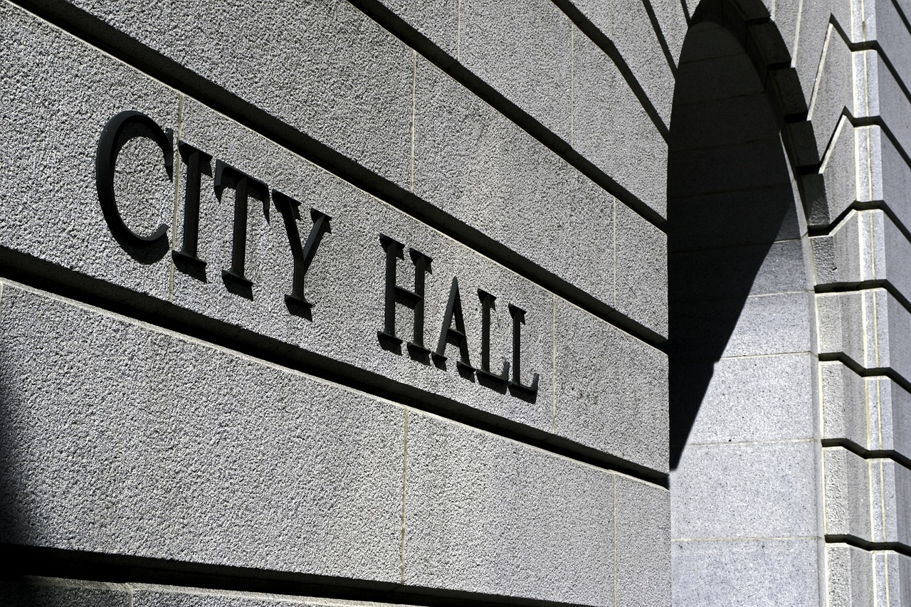 Front of a city hall