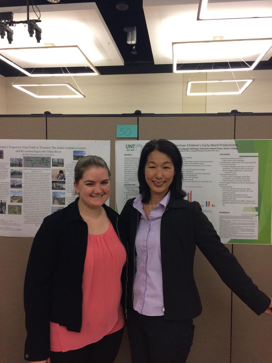 Dr. Aoyama and her student, Rebekka Cassidy