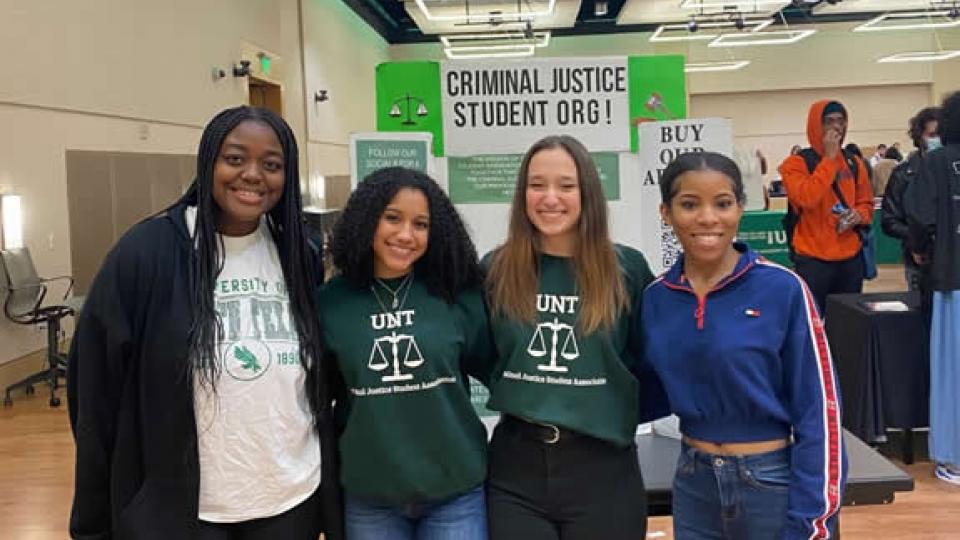 Criminal Justice Student Association members standing together