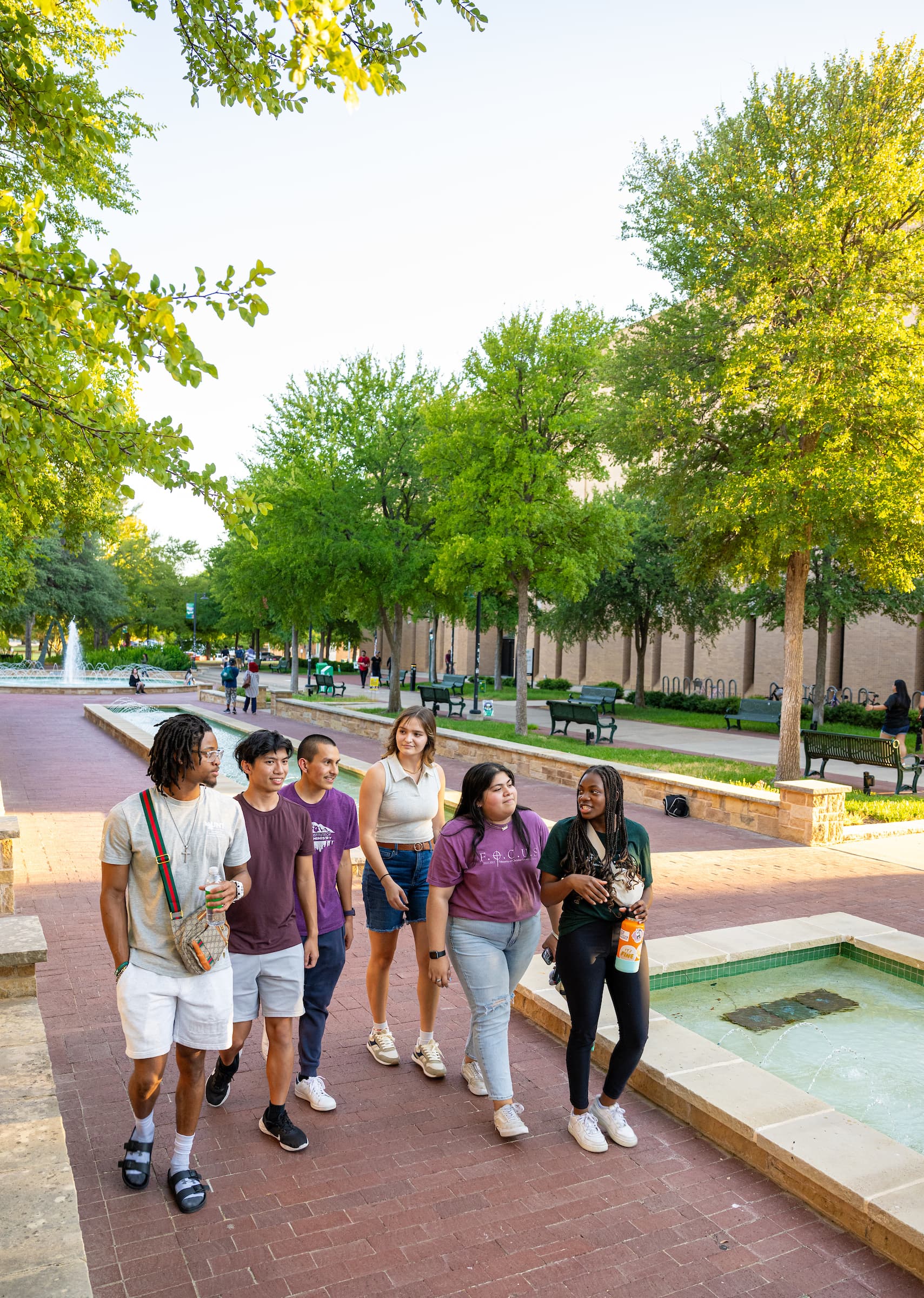 Students walking on campus